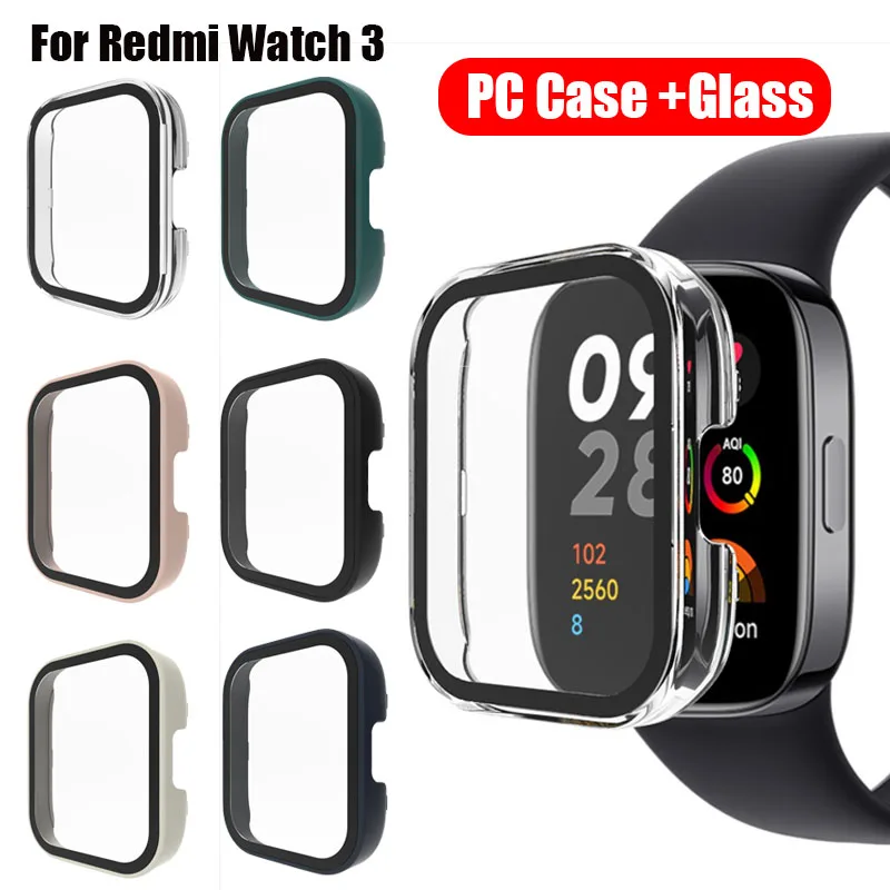 2in1 Full Protective Case For Redmi Watch 3 Screen Protector Cover For  Xiaomi Mi watch lite 3 case Shell +tempered glass Film - AliExpress