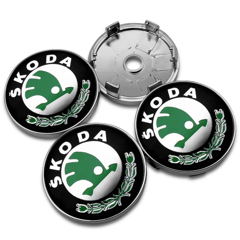 4pcs 56+60MM Car Emblem Wheel Center Caps Hub Rim Cover Badge Stickers For  Skoda Octavia Fabia Superb Rapid Kodiaq Accessories - AliExpress