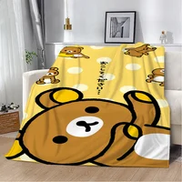 Rilakkumas Cotton Blanket King Size Custom Blankets & Throws Fluffy Plaid Interior for Home Microfiber Bedding Beach Towel Throw 1