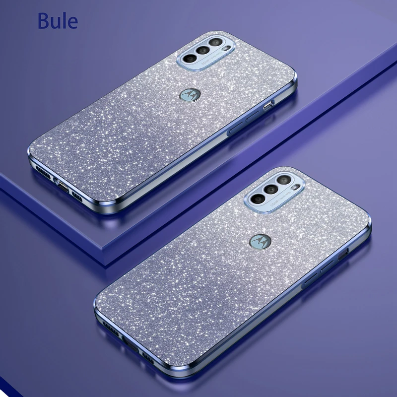 thumbnail image 1 of Gradient Glitter Plating Phone Case For MOTOROLA Moto G84 G54 G41 G31 G32 G71S G10 G20 G30 G60 G60S G8 G9 Plus Play Power Cover, 1 of 5