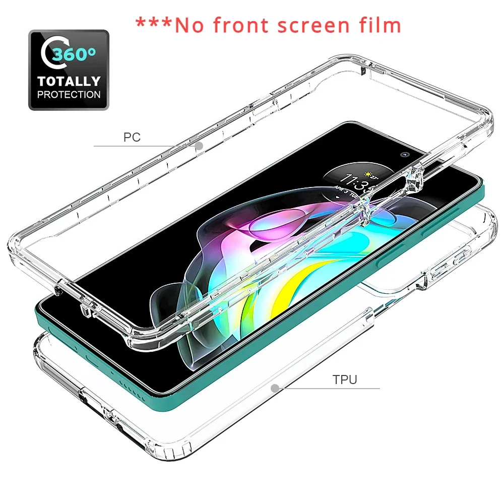 Crystal Clear Dual-Layer Shockproof TPU/PC Protective Case