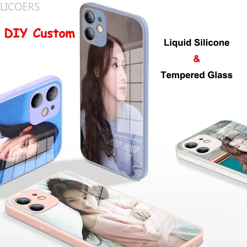 9 色カスタム DIY ガラスケース iPhone 16 15 14 13 12 11 プロ