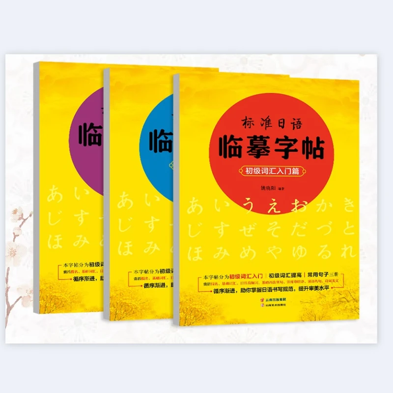 3pcs Japanese Copybook Caligrafia Japanese Standard Writing Copybooks Japanese Basic Words Sentences Handwriting Practice Books