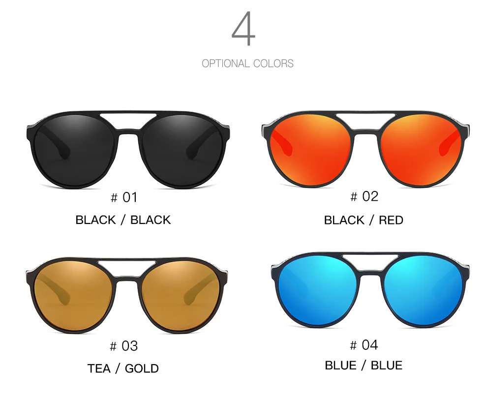 KEITHION Steampunk Polarized Vintage Retro Round Sunglasses For Men Women  Hippie Style UV400 Sun Glasses Oculos De Sol