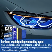 

30ml Car Headlight Cleaner Restorer Scratch Remover Headlight Taillight Lens Restoration Fluid Repair Kit Lamp Polishing Tools