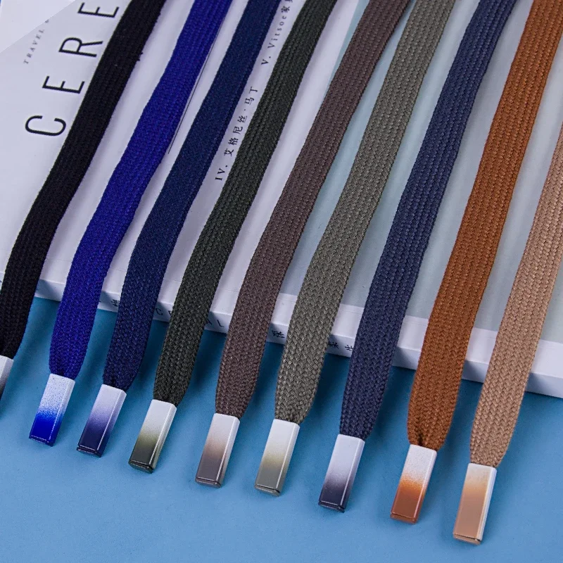 12mm Gradient Metal Buckle Flat Rope Casual Pants Strap Rope Hoodie Hat Accessories DIY Apparel Sewing Band Supplies