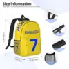 For Girls Boys Large Capacity Student Backpack CR7 C-Ronaldo Num 7 Lightweight waterproof Backpack 15inch 4