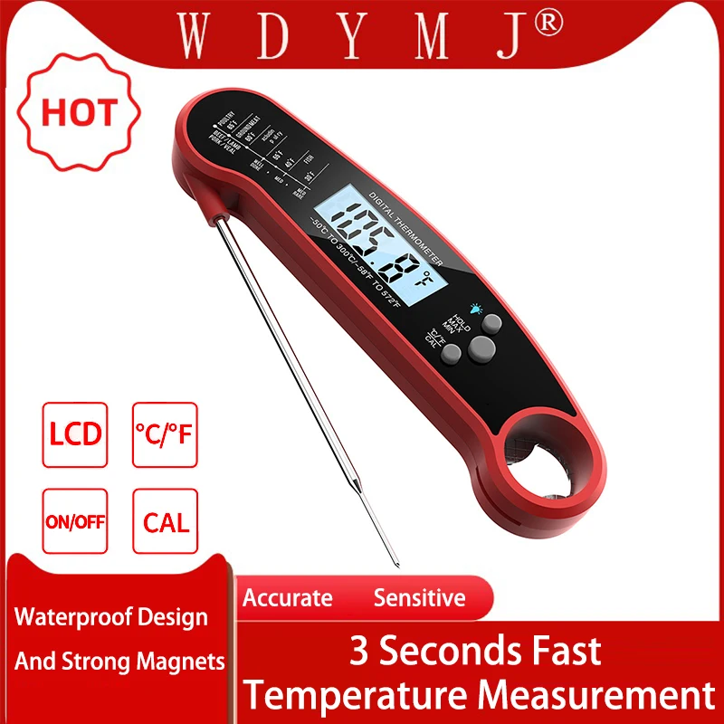 DigitalMeatThermometerInstantReadFoodBBQThermometerwith