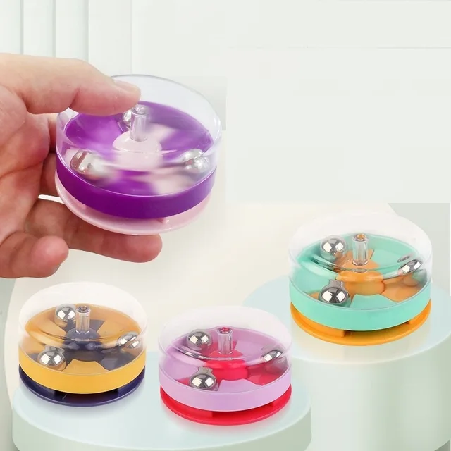 Creative Decompression Running Bead Ball Disc Spinner PressTo rotate Vent Relieve Stress  Desk Toys Office Kids Fidget Toys 2