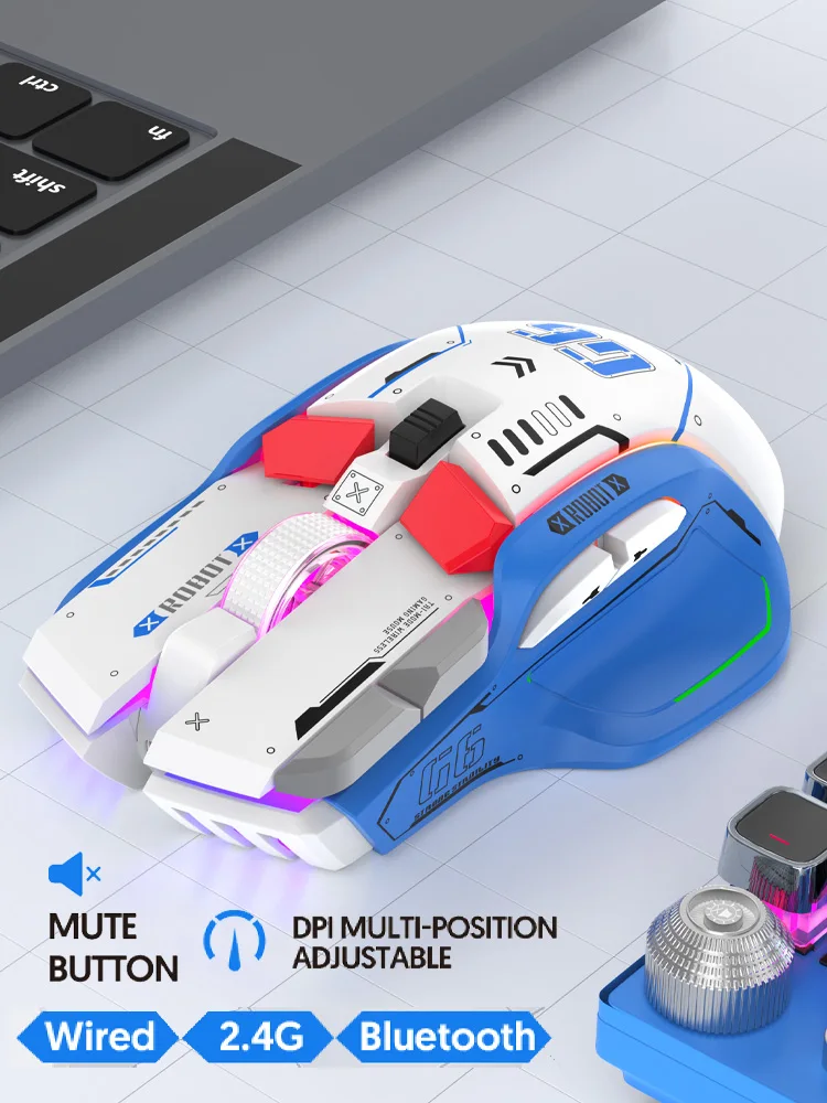 RGB Gamer Ergonômico 10 Botão 4000-12800DPI LED Jogo Para PC Laptop