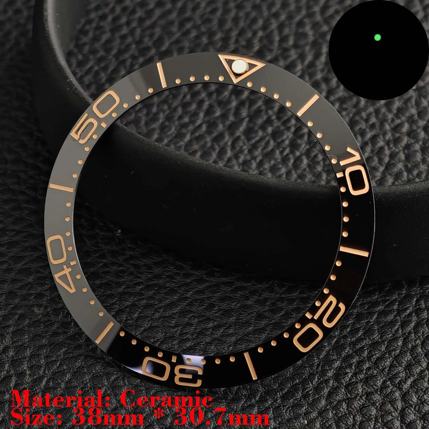 Ceramic Luminous Bezel Insert for Men's Watch - Premium Replacement Accessory