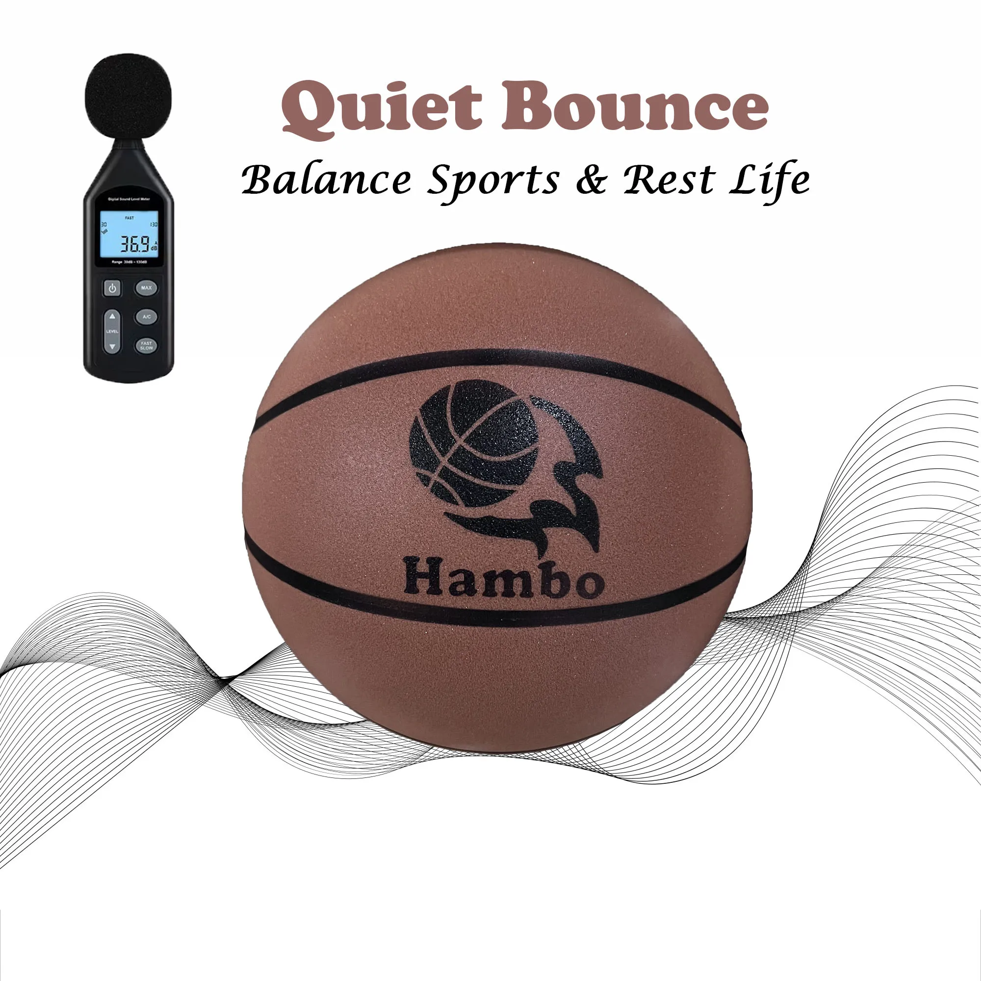 Mute Bouncing Basketball Ball Standard Size 7 Indoor Dribble Practice Silent Basketball Bounce Quietly Soft Foam Ball No Noises 4