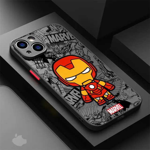 thumbnail image 1 of Funda de lujo de TPU para iPhone 15 Plus, 7, 8 Plus, 11 Pro, SE, 13, 14 Pro, Max, XR, 12 Mini, XS, X, XS, Marvel, Groot, Spiderman, 1 of 5