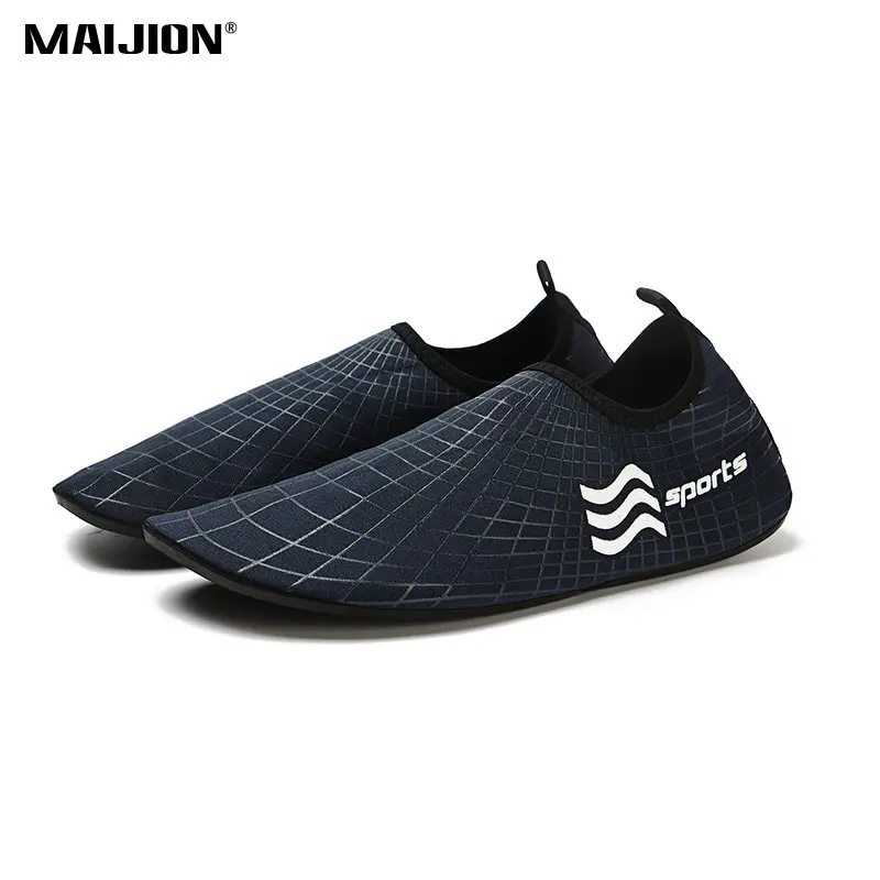 Men Women Flat Quick Dry Wading Shoe Lightweight Seaside Beach Barefoot Aqua Shoe Soft Surfing Comfortable Fish Water Sport Shoe