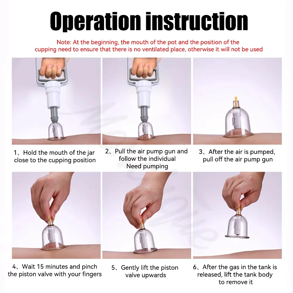 12 Cans Vacuum Cupping Massager Manual Massage Device Relax Massage All Body After Fitness Exercise Eliminate Fatigue Help Sleep