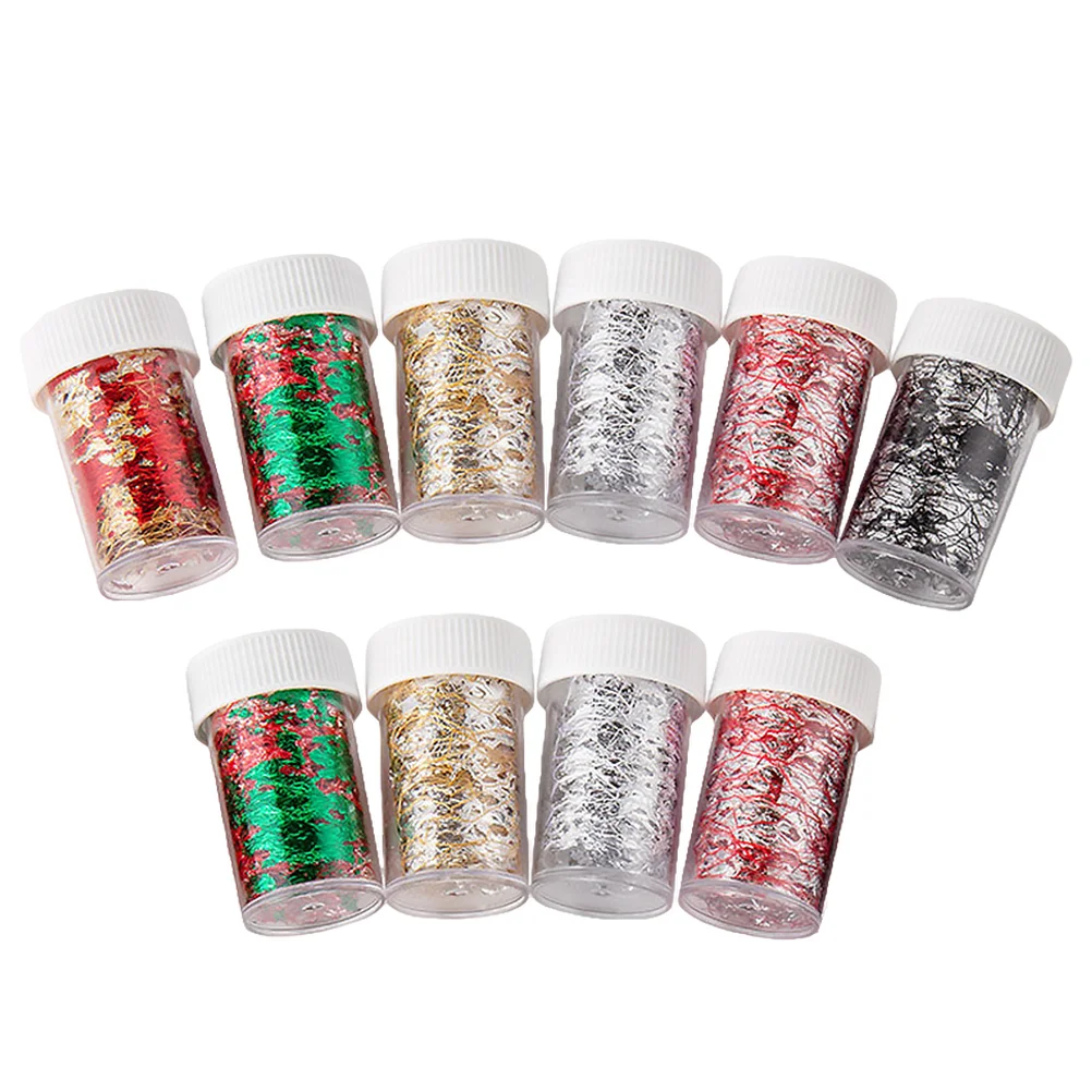 

10Pcs Nail Sticker Mesh Sticker Manicure Sticker for Women Assorted Color