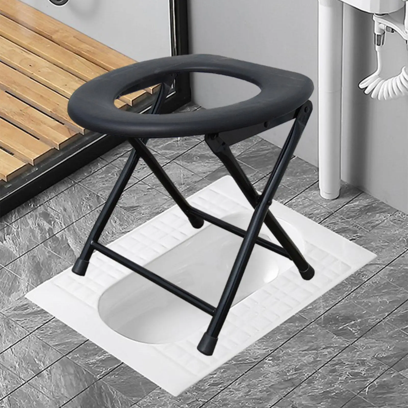 Portable Camping Toilet Seat Bedside Commodes for Adults Comfortable Folding Portable Camping Toilet Seat Bedside Commodes for Adults Comfortable Folding