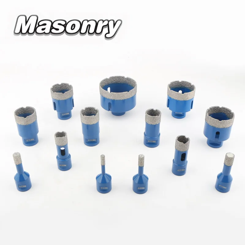 

Brazed Dry Drill Bit 6mm-72mm M14 Thread Brazed Diamond Dry Drilling Bit Hole Saw Ceramic Tile Granite Marble Hole Opener Tools