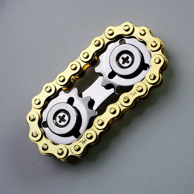 Sprockets Flywheel Fingertip Gyro Fidget Spinner - Antistress Anxiety Relief Metal Toy
