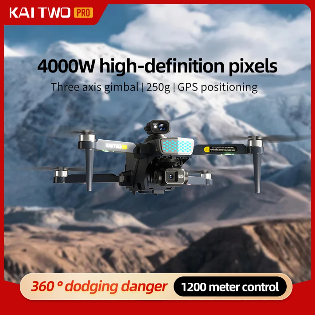 KAI TWO PRO GPS Drone 4K professionale 8K tre assi auto stabilizzazione HD Camera 360 ° evitamento ostacoli Brushless RC Quadcopter - Image 2