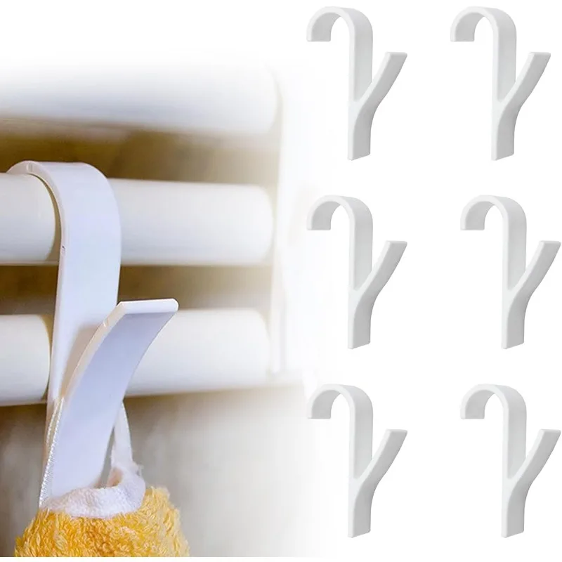 Multifunctional Hooks Towel Holder Kitchen Hook 5/10PCS Hooks Radiator Heating Universal Bathroom Kitchen Door Hanging