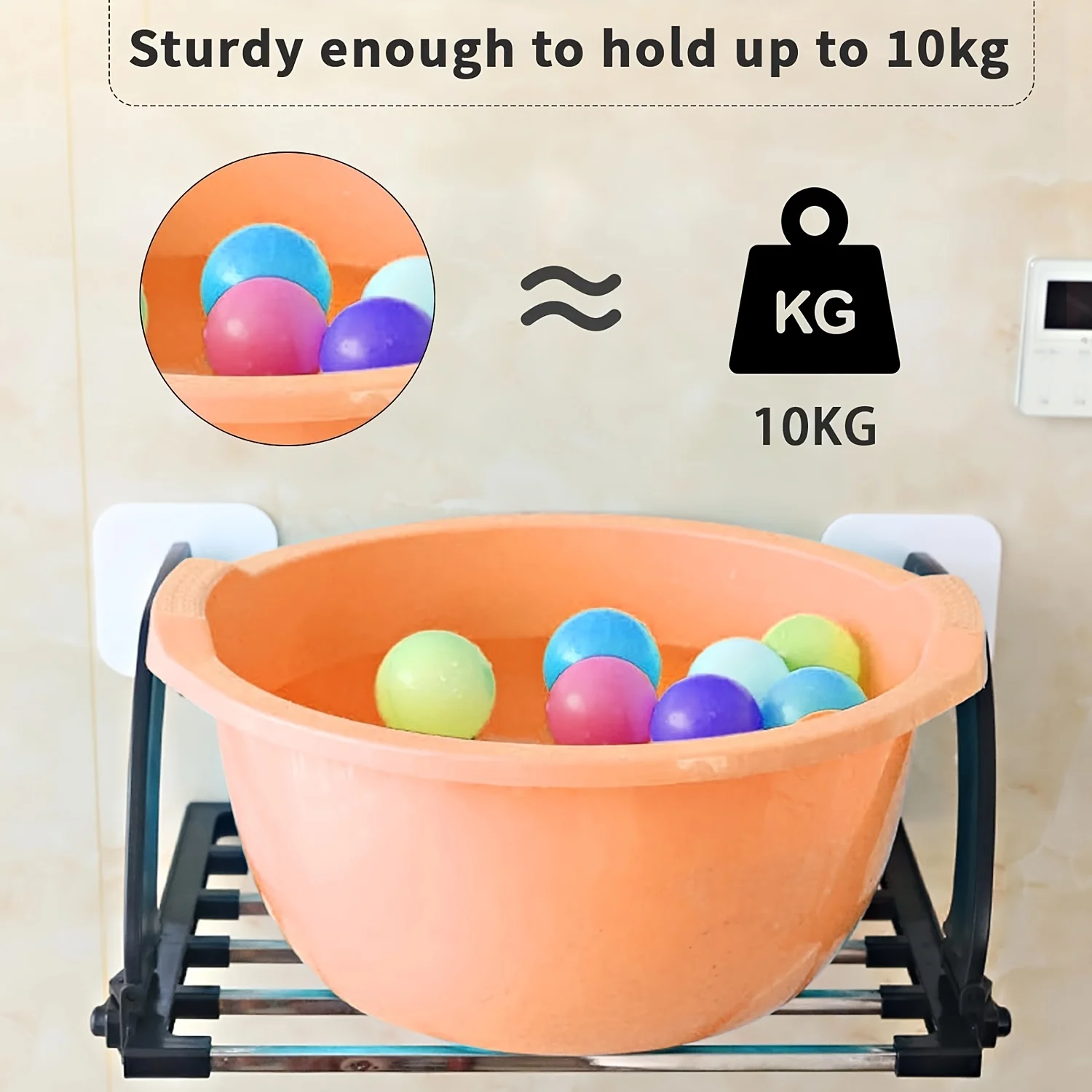 Foldable Stainless Steel & Plastic Wall-Mounted Radiator Drying Rack with Detachable Sock Clips,Space-Saving Clothes Dryer Rack 6