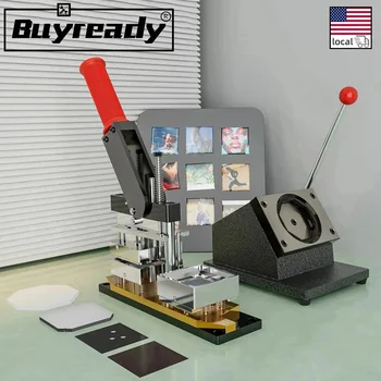 2*2" 2.5x2.5" Fridge Magnet Button Making Machine 50*50mm Square Refrigerator Magnets Maker Materials Set Pin Maker DIY Buttons 1