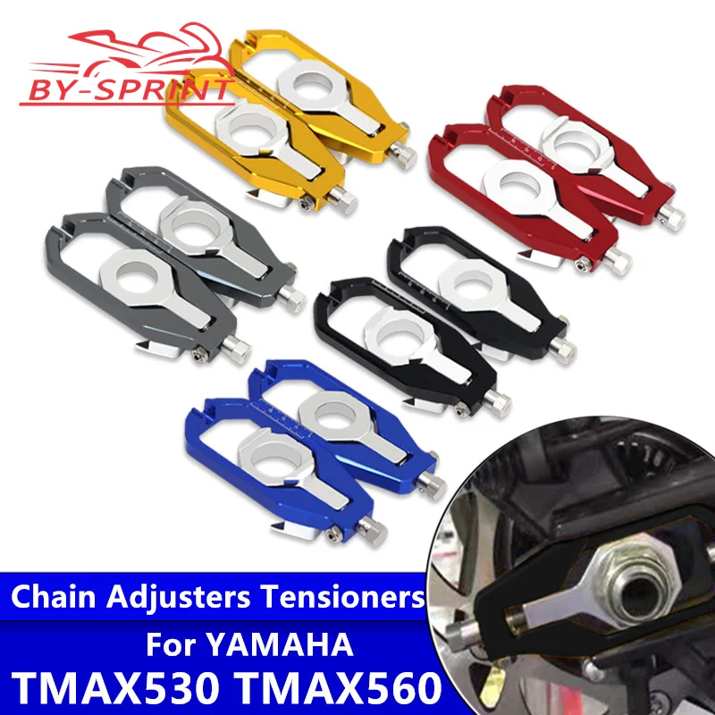 

For YAMAHA TMAX 530 TMAX530 SX/DX 12-19 TMAX 560 2020-2022 Motorbike CNC Rear Axle Chain Adjuster Tensioner Catena Spool