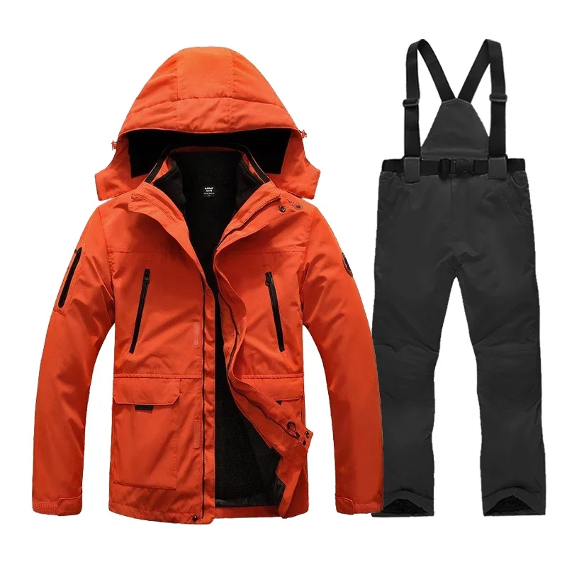 Ski Suit Brands Men Winter Outdoor Waterproof Mountain Warm 3 In 1 Jacket And Pants Snow Sets Skiing And Snowboarding suits