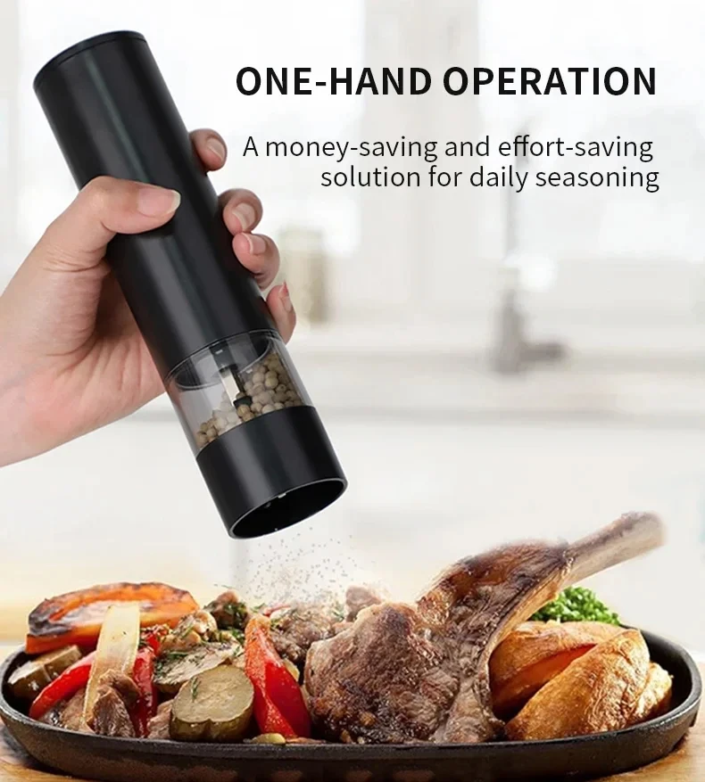 Xiaomi USB Rechargeable Electric Salt and Pepper Grinder Adjustable Coarseness Large Capacity Auto Spice Grinder