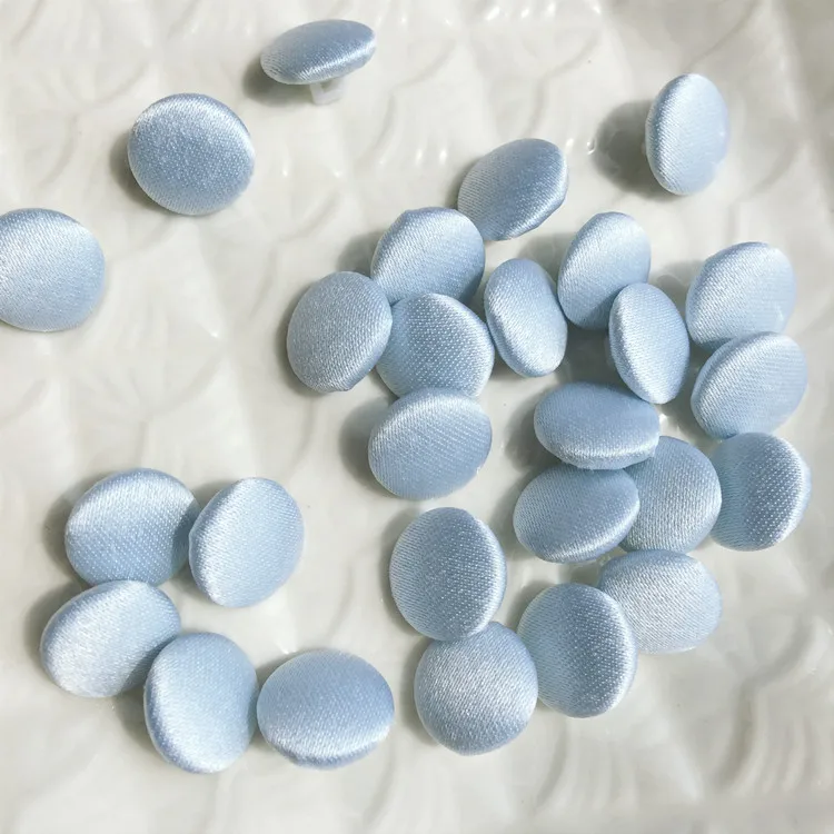 1Set (50PCS Buttons and 50 Buttonhole) Colorful Colors Satin Cloth Button Buttonhole Wedding Dress Back Handmade Diy Accessories 
