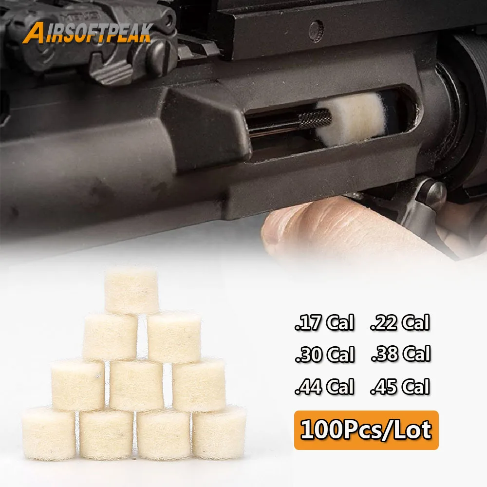 100PcsTacticalGunCleaningPads17Cal22Cal30Cal9mmGunBore