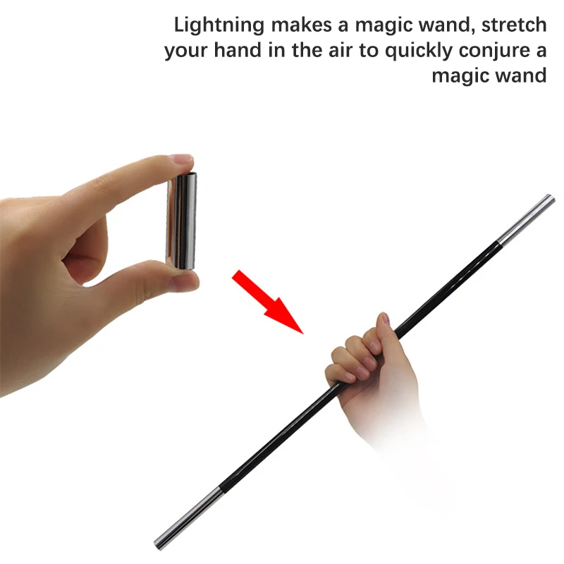 

Innovative Magic Cane Street Bar Party Accessories 2PCS Mini Lightning Magic Stick Appearing Silk to Wands Trick Props Toy