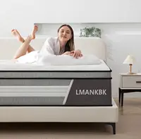 10 Inch Innerspring Hybrid Mattress in a Box with Gel Memory Foam, Individually Wrapped Encased Coil Pocket Spring Mattress, Pre 1