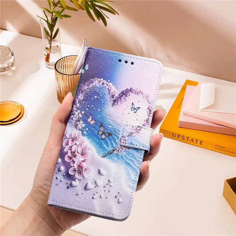 Leather Flip Wallet Book Cover - Protective Phone Case with Card Slots and Magnetic Closure