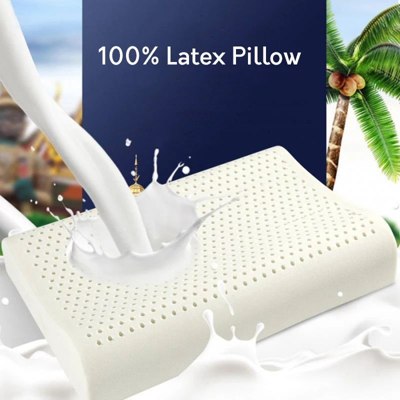 Natural Latex Pillow Pure Latex Stock Solution Neck Pillows Memory Adult Pillow Thai Children Latex Pillow 5