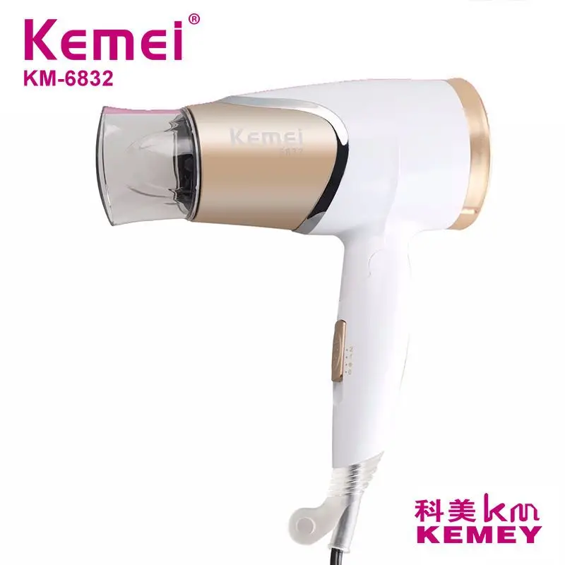 kemei hair dryer KM-6832 foldable hair dryer for student and travel