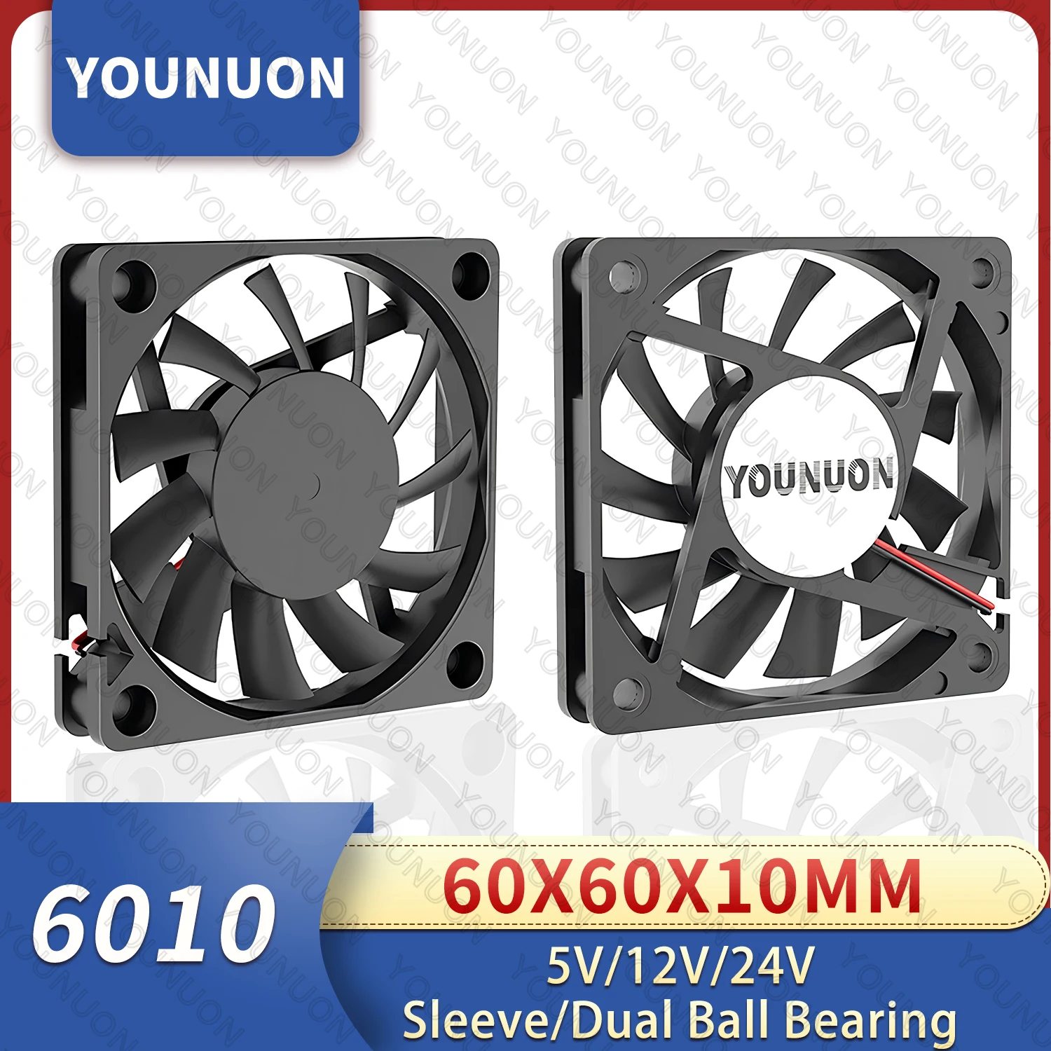 DC 5V 12V 24V 60mm Fan 6010 DC Fan 60x60x10mm 6cm Cooling Cooler Computer PC CPU Case Cooling Ball Bearing