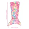 Soft Mermaid Tail Blanket Wear Resistant Friendly To Skin Breathable Luminous Design Plush Flannel Fleece Blanket Toddler 6