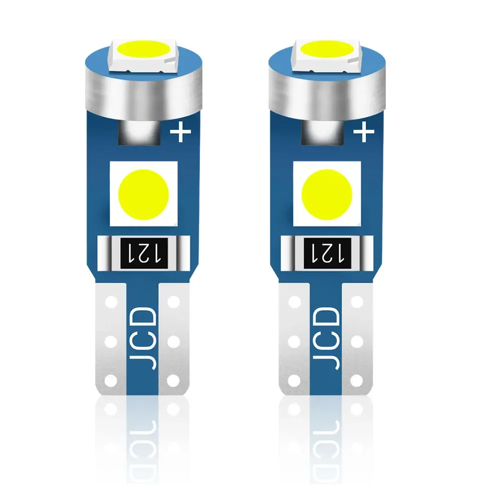 

2pcs T5 LED Bulbs Dashboard Lights 3030 Chipsets Replacements For Interior Dome Door Instrument Panel Cluster Indicator Light
