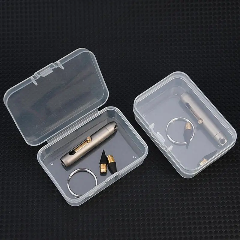 Graphite Alloy Eternal Pen Mini Titanium Alloy Non-sharpening Erasable Pencil Portable Key Pendant Pocket Pen Emergency Writing