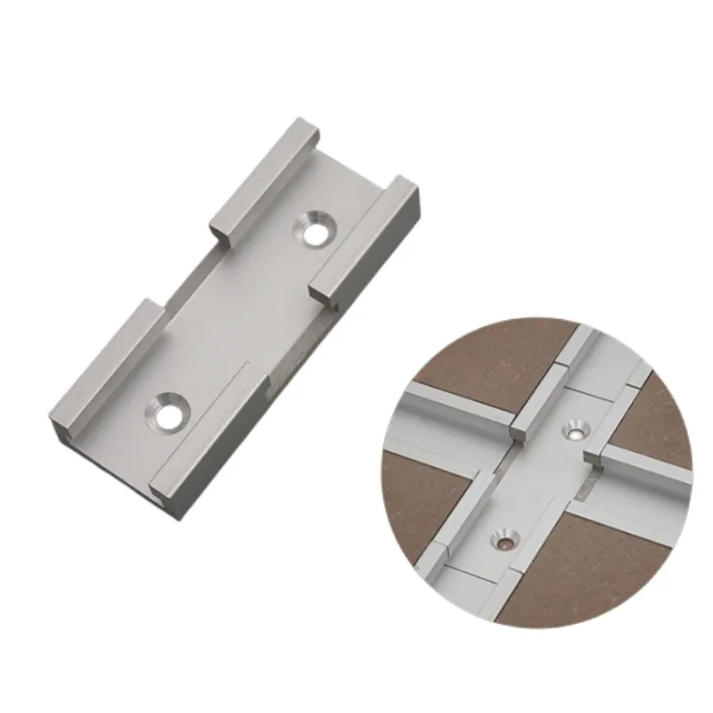 Woodworking Universal Chute Cross Track Connector T-Track Intersection Slot Aluminum Alloy Woodworking DIY T Slot Cross Tool woodworking t track woodworking t track slider