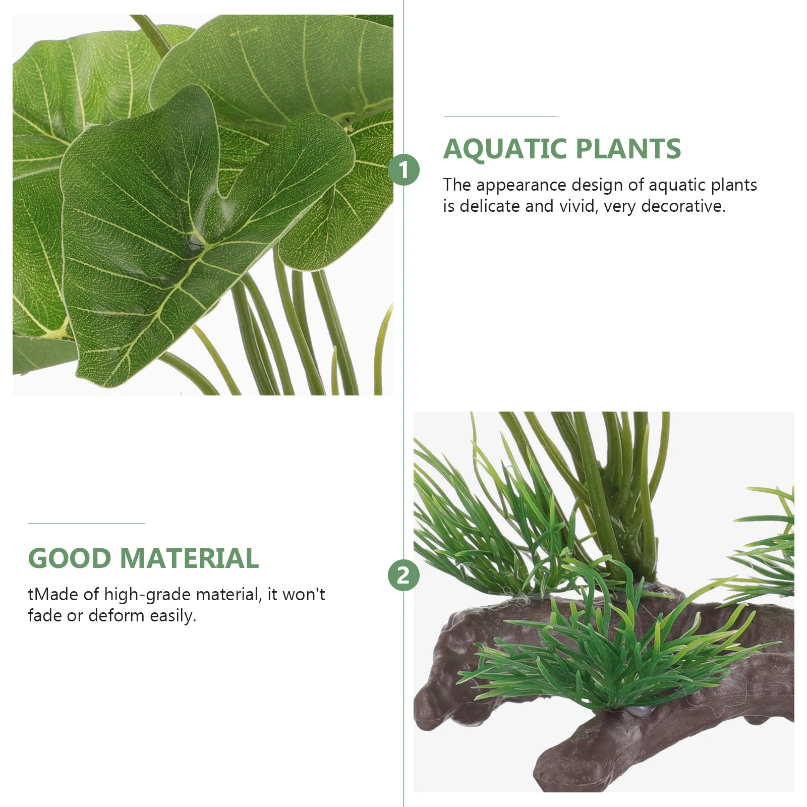 Fish Tank Artificial Water Plants Terrarium Aquarium Pots Decorations Plastic Live Small