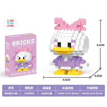 Disney Small Granular Building Model Toy Cartoon Character Stitch, SpongeBob Mini Block Toy Christmas Gift for Children 54