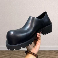 Big Toe Man Thick Bottom Derby Shoes Fashion Men Casual Bussiness Dress Shoe 3