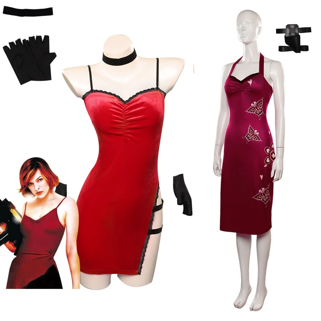 Ada Costume - Game Cosplay Sweater Dress Set with Gloves