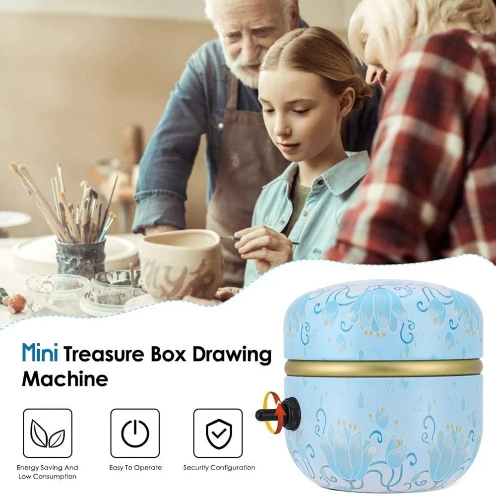 Mini Electric Pottery Wheel Machine with Clay Sculpting Tool Electric Ceramic Lathe for Art Crafts Pottery Turntable