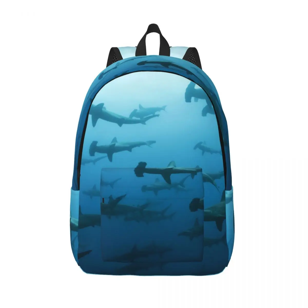 

Вместительный рюкзак для мужчин и женщин, школьный ранец для студентов с принтом акул-молотков, круиз по морю, школьная сумка