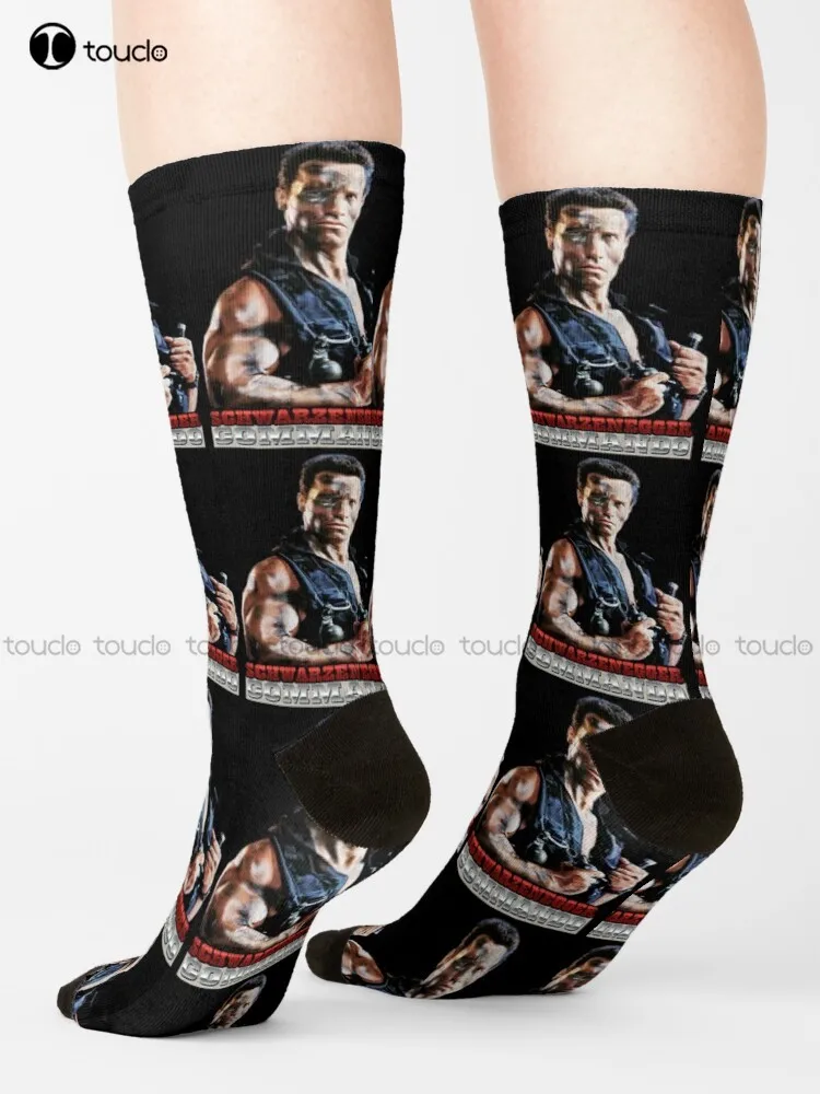 

Arnold Schwarzenegger Commando Socks Youth Socks Unisex Adult Teen Youth Socks 360° Digital Print Harajuku Streetwear Gift Retro