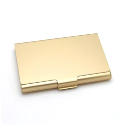 Sleek Aluminum Alloy Card Holder Wallet (Light gold)